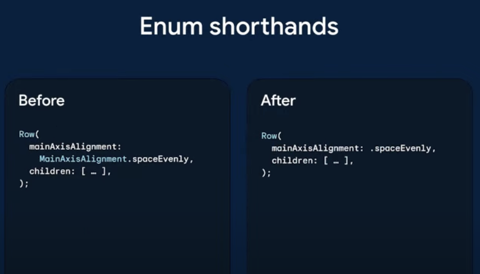 enum shorthands