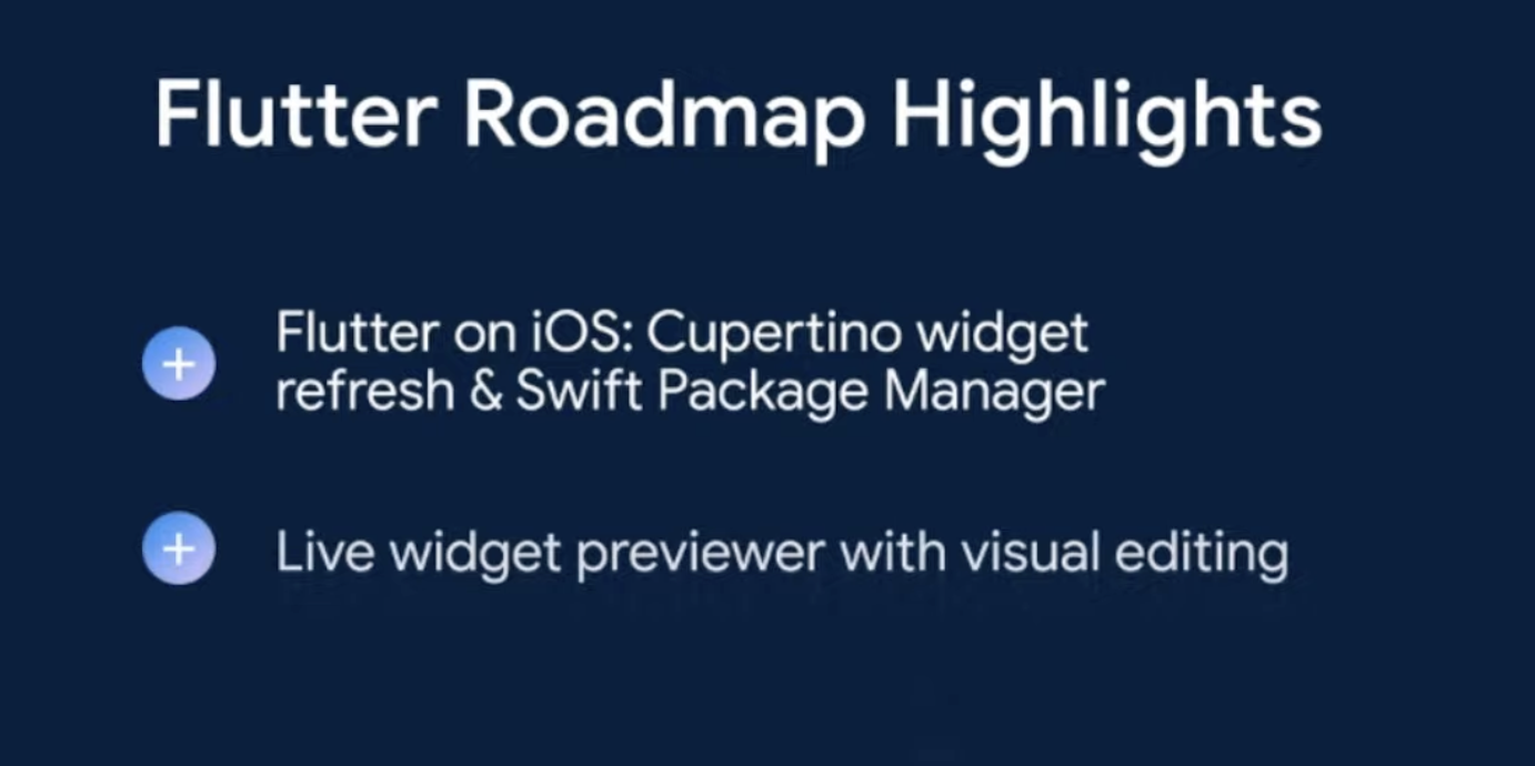 flutter roadmap highlights