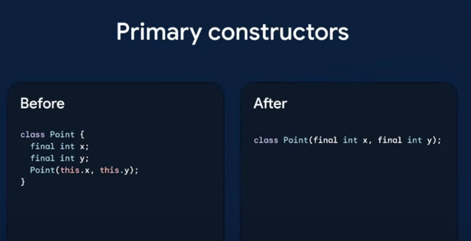 primary constructors